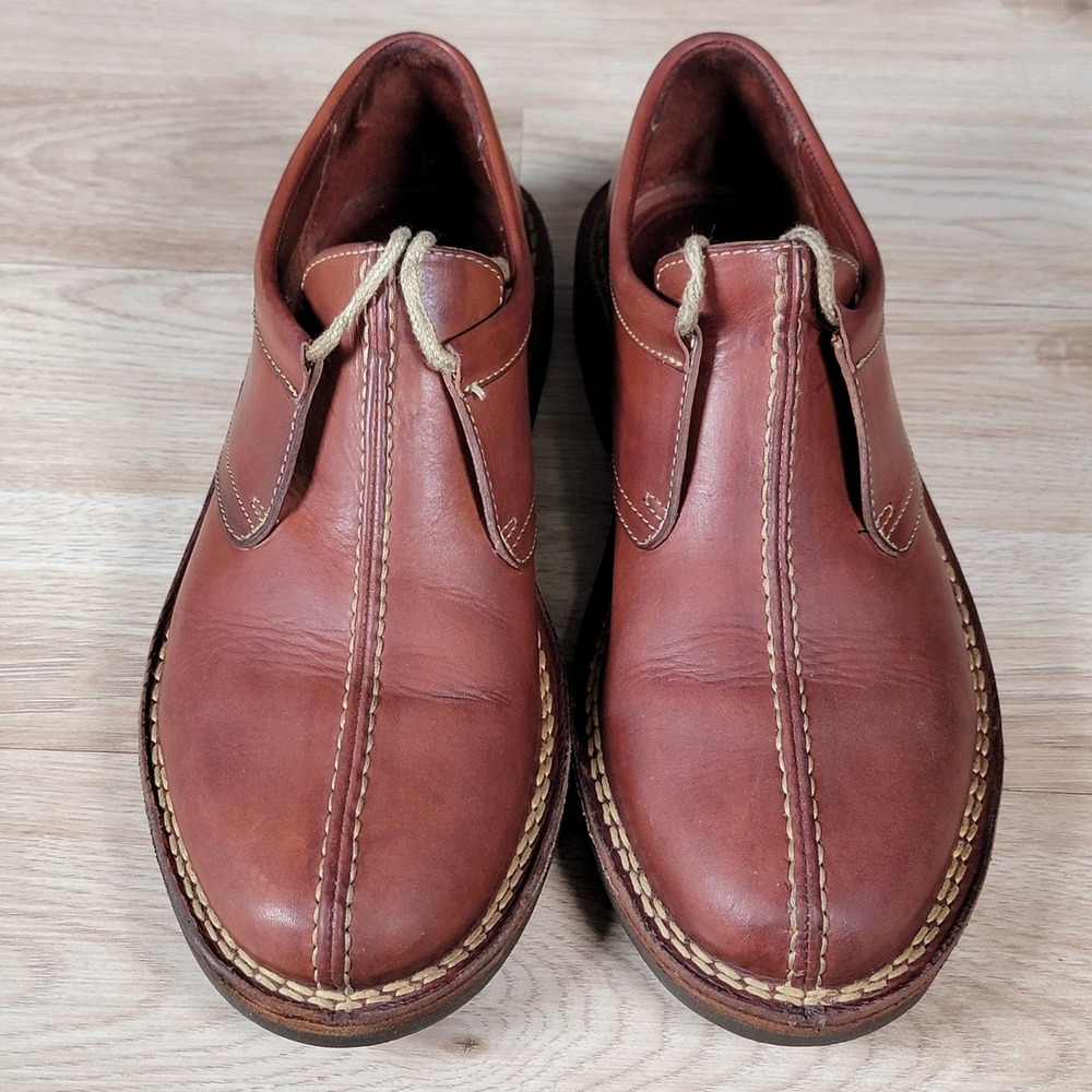Cole Haan Country Chukka Shoes Mens Size 10 Brown Leather Derby Split Toe Dress - Picture 3 of 8
